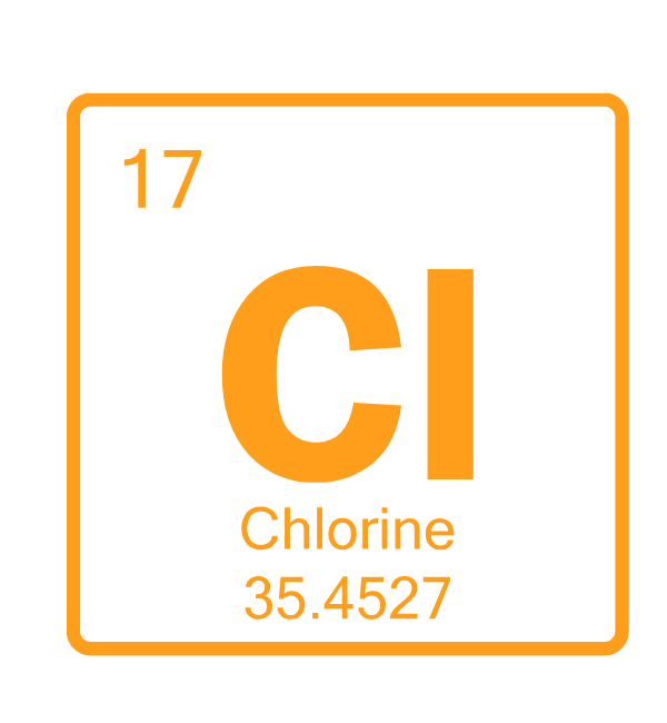 An image of the chlorine tile on the periodic table